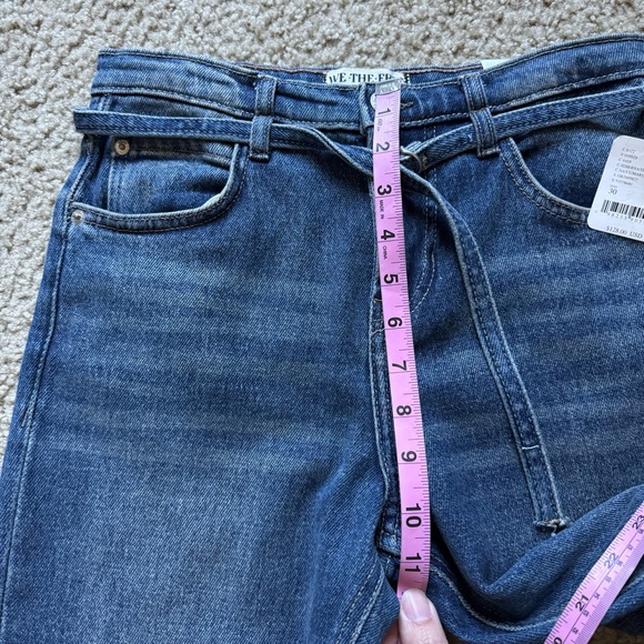 Free People We the Free Sabine Slim Straight Jeans Sz 30 HIBERNATE Blue NWT - Picture 11 of 16